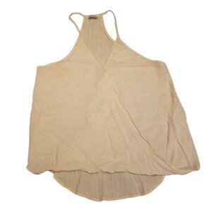 Dainty Hooligan Springtime Cream Racerback V-neck Tank Top. Billowing High Low